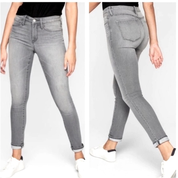 Athleta Sculptek Denim Stretchy Grey Skinny Jeans 4 - Picture 1 of 12